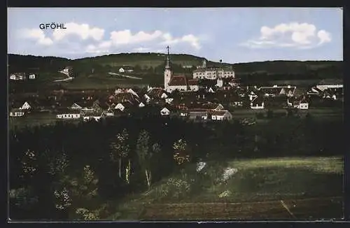 AK Gföhl, Ortsansicht mit Kirche