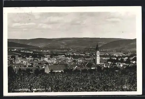 AK Langenlois, Ortsansicht mit Kirche