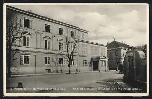 AK Baden bei Wien, Kaiser-Franz-Ring, Heim der Krankenversicherungsanstalt der Bundesangestellten