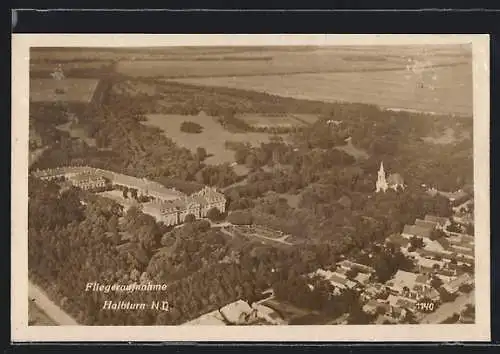 AK Halbturn, Fliegeraufnahme des Ortes