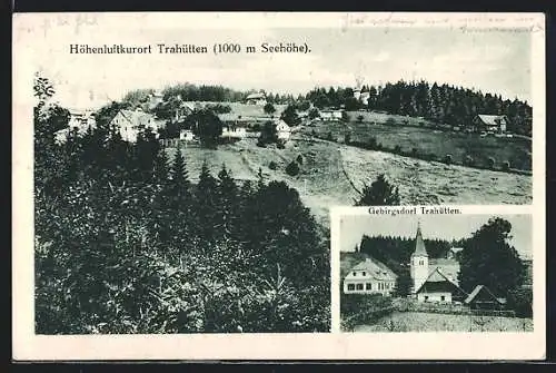 AK Trahütten, Ortsansicht mit Kirche