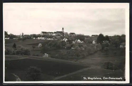 AK St. Magdalena am Lemberg, Ortsansicht mit Kirche