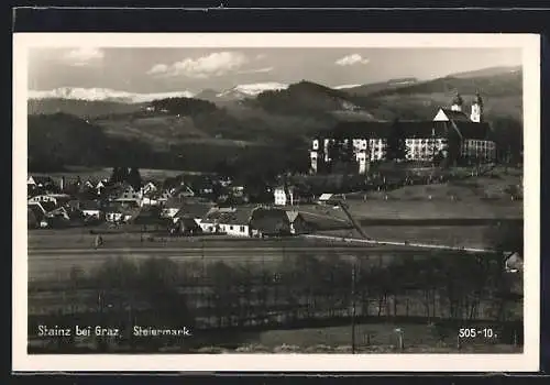 AK Stainz b. Graz, Ortsansicht aus der Vogelschau