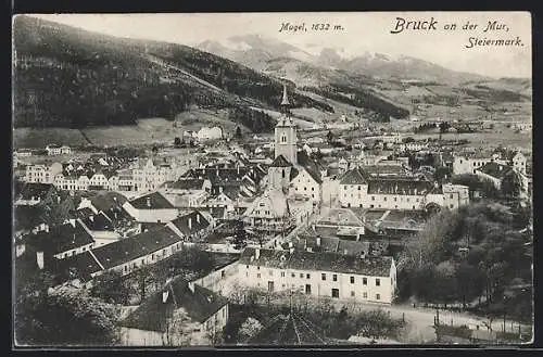 AK Bruck a. d. Mur, Totalansicht mit Kirche