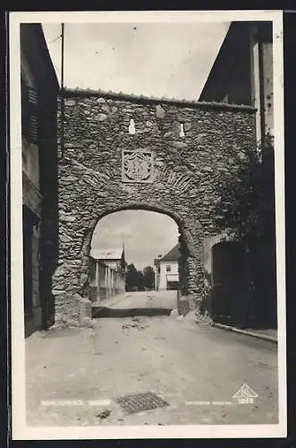 AK Schladming, Strassenpartie mit Stadttor