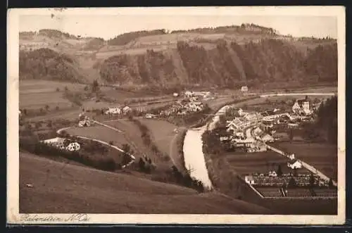 AK Rabenstein, Gesamtansicht aus der Vogelschau