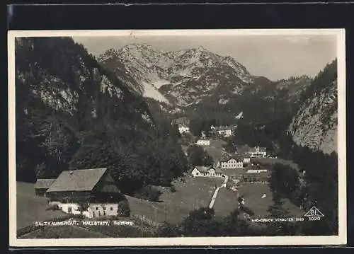 AK Hallstatt, Blick auf den Ort im Tal