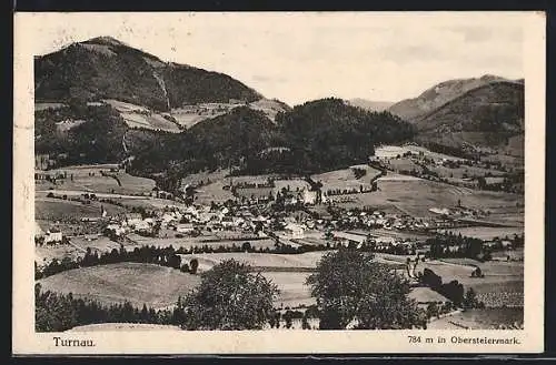 AK Turnau, Gesamtansicht mit Bergblick