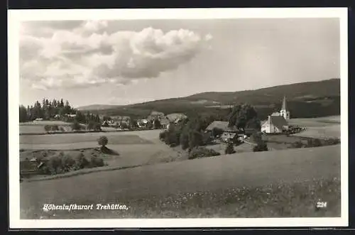 AK Trahütten, Totalansicht mit Wiesenlandschaft