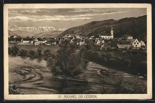 AK St. Michael ob Leoben, Totalansicht mit Kirche