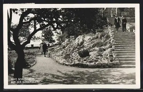 AK Graz, Schlossberg, Auf der Burgerbastei