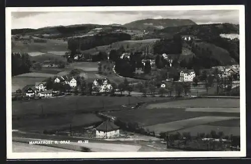 AK Graz, Mariatrost aus der Vogelschau