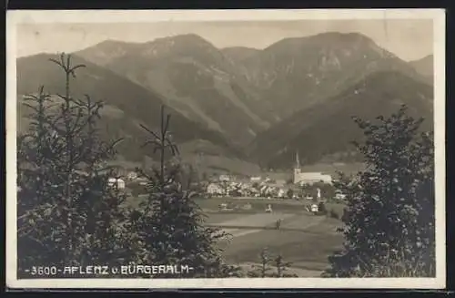 AK Aflenz, Ortsansicht von der Bürgeralm