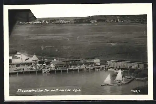 AK Neusiedl am See, Teilansicht, Fliegeraufnahme