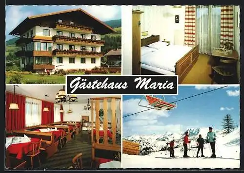 AK Altenmarkt /Pongau, Pension Gästehaus Maria A. Rohrmoser, Skiläufer