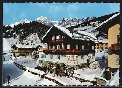 AK Mühlbach am Hochkönig, Gasthof zur Post Jetzbacher im Winter