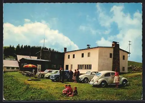 AK Anger, Sommeralpe Heilbrunn, Gasthaus Gesslbauer, VW Käfer