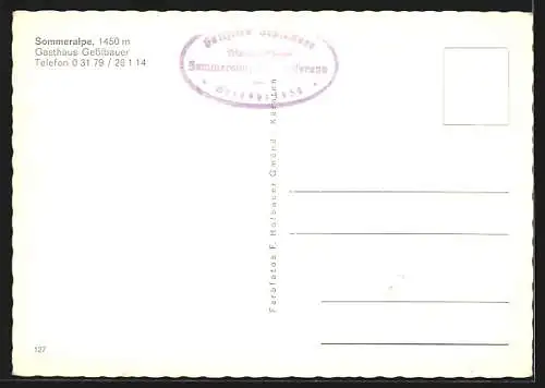 AK Anger, Sommeralpe Heilbrunn, Gasthaus Gesslbauer, VW Käfer