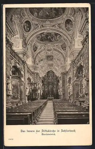 AK Schlierbach /Oberösterreich, Das Innere der Stiftskirche