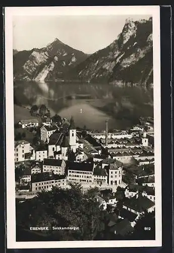 AK Ebensee, Salzkammergut, Teilansicht mit Kirche