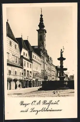 AK Anger, Rathaus mit Leopoldibrunnen