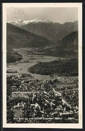 AK Bad Ischl, Teilansicht mit dem Hohen Dachstein