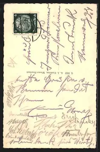 AK Wiener-Neustadt, Gotischer Erker in der Wienerstrasse