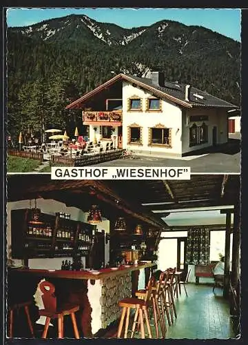 AK Scharnitz, Gasthof Wiesenhof, Innenansicht