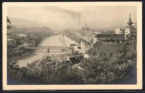 AK Steyr a. Enns, Teilansicht mit Kirche vom Tabor