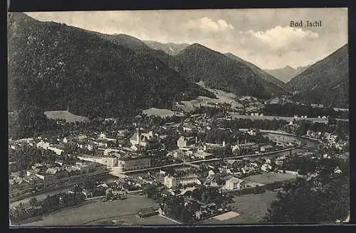 AK Bad Ischl, Teilansicht mit Kirche