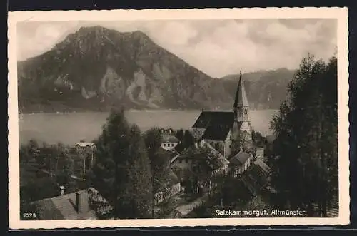 AK Altmünster, Panorama mit Traunstein