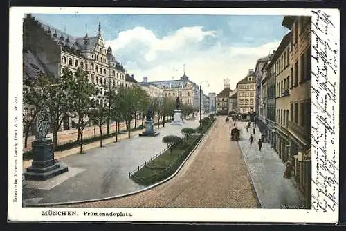 AK München, Partie am Promenadeplatz