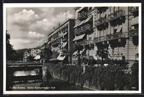 AK Baden-Baden, Hotel Europäischer Hof