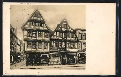 AK Celle, Alte Giebelhäuser, Markt 7 und 8