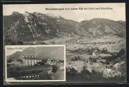 AK Oberammergau, Ansicht vom Laine-Tal mit Kofel und Birschling