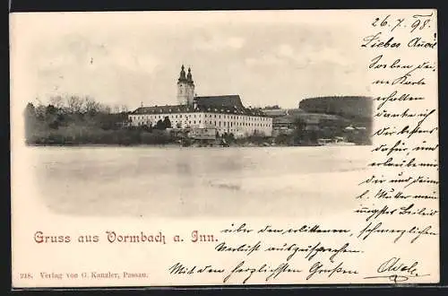 AK Vormbach a. Inn, Ortsansicht vom Wasser