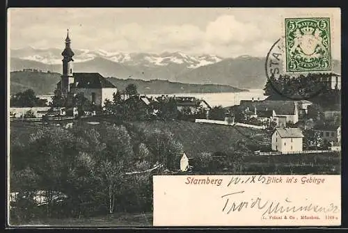 AK Starnberg, Blick ins Gebirge