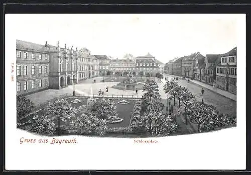 AK Bayreuth, Blick auf den Schlossplatz