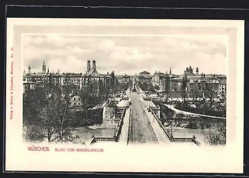 AK München, Blick vom Maximilianeum