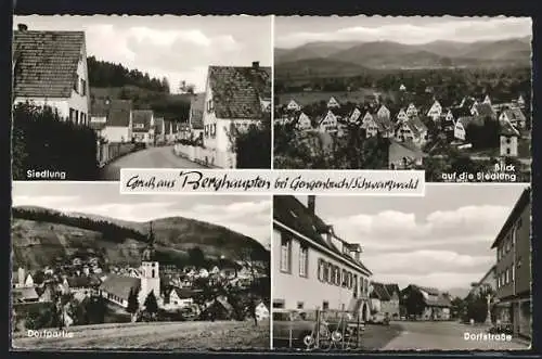 AK Berghaupten, Siedlung, Dorfstrasse und Dorfpartie