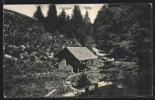 AK Freudenstadt, Kinzigle-Hütte im Wald