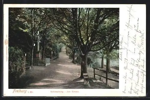 AK Freiburg i. Br., Schlossberg - Am Kreuz