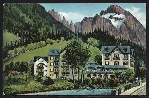 Künstler-AK Berchtesgaden, Hotel Schwabenwirt