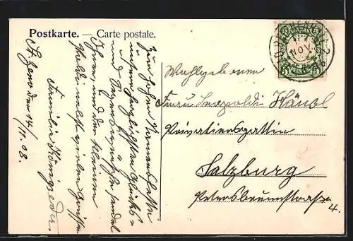 AK Bad Reichenhall, Teilansicht mit Kirche