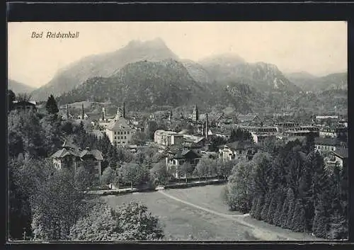 AK Bad Reichenhall, Teilansicht mit Kirche