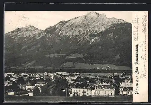 AK Bad Reichenhall, Teilansicht mit Kirche