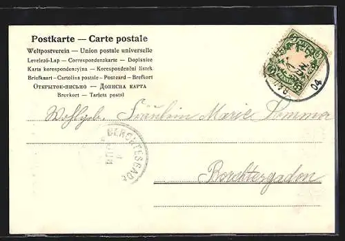 AK Bad Reichenhall, Teilansicht mit Kirche