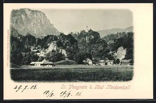 AK Bad Reichenhall, Blick nach St. Pankraz, Panorama