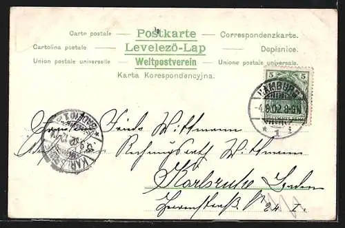 AK Hamburg-Neustadt, Partie am Jungfernstieg