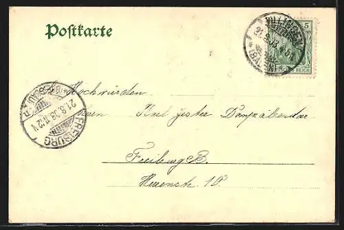 AK Villingen / Baden, Blick zum Münster